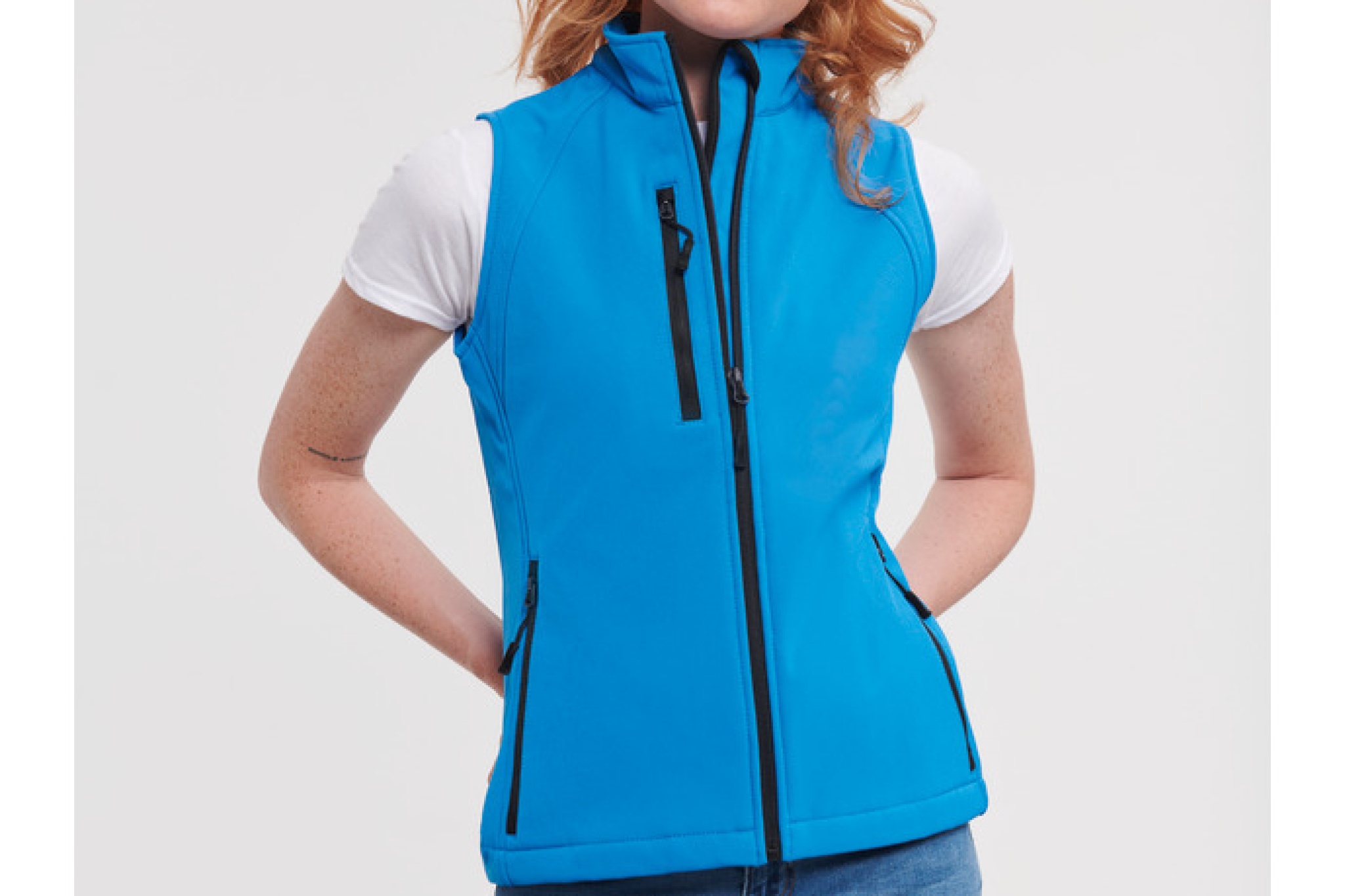 Gilet Softshell Donna, materiale softshell a tre strati