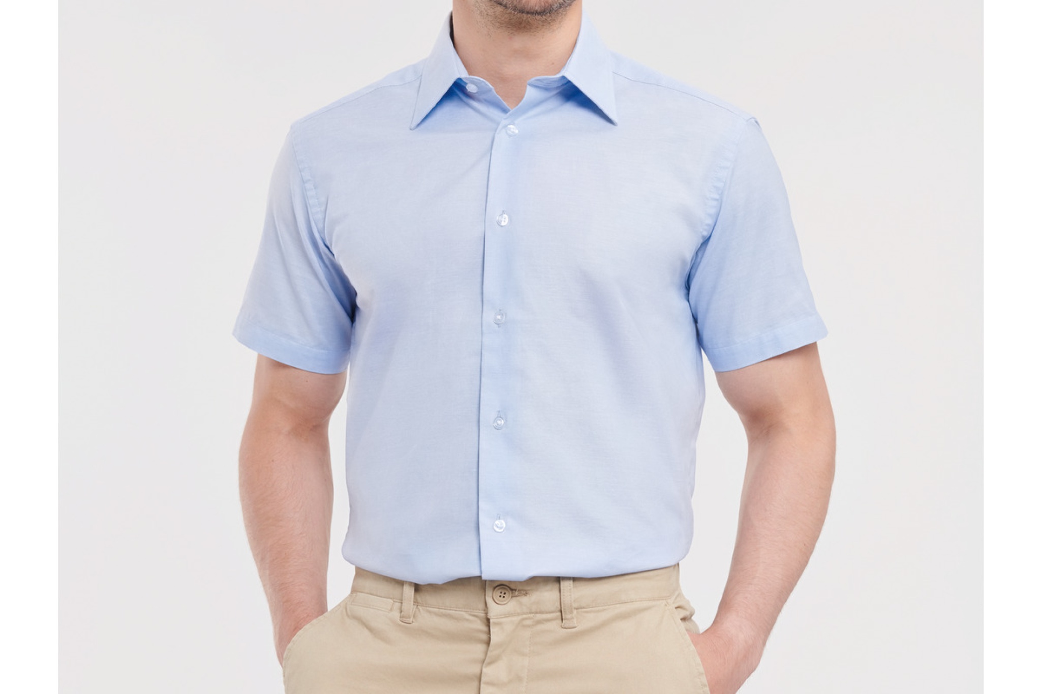 Camicia Oxford Moderna Manica Corta Uomo, Facile da trattare