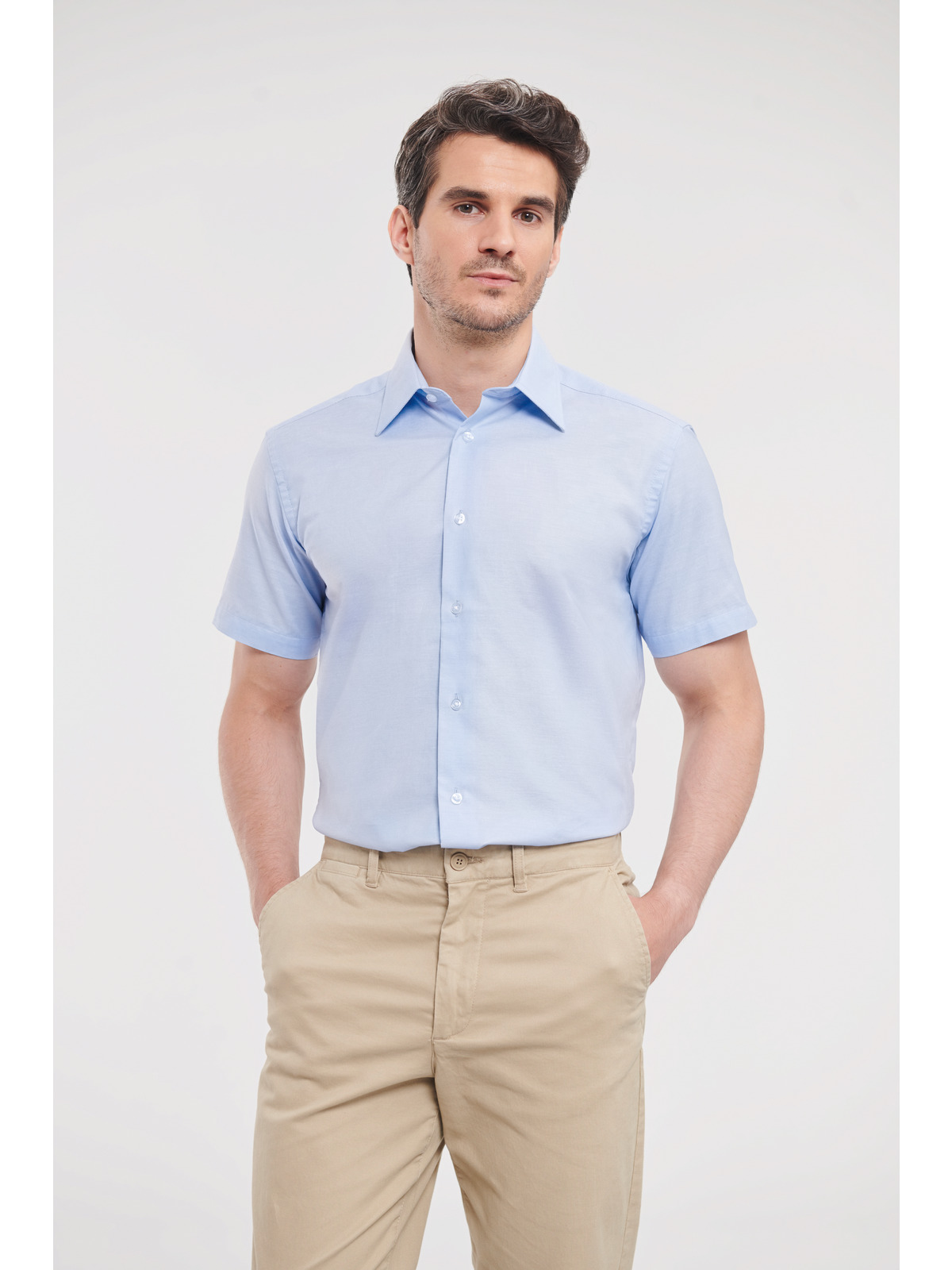 Camicia Oxford Moderna Manica Corta Uomo, Facile da trattare