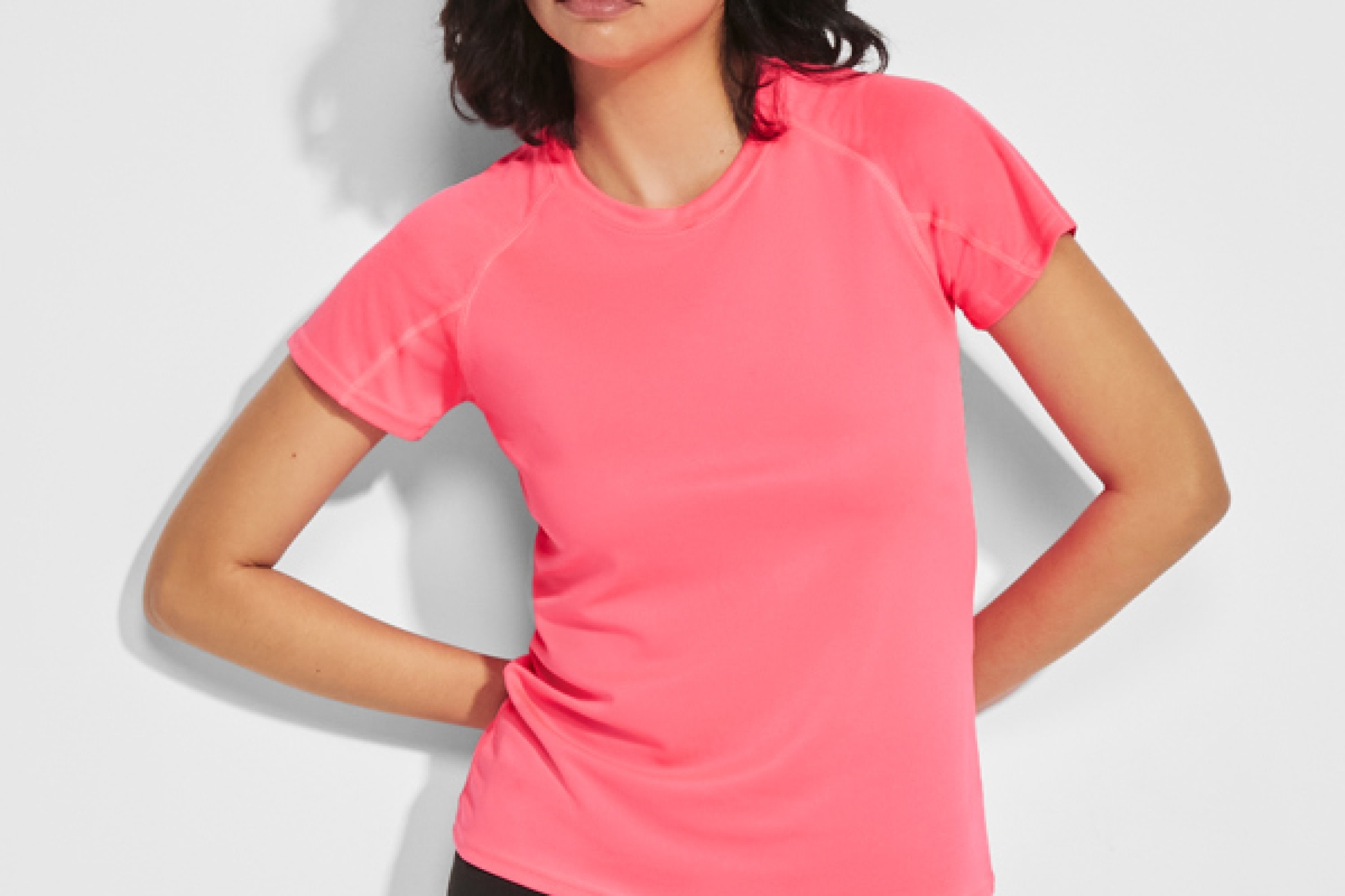 T-shirt tecnica manica corta ranglan per donna