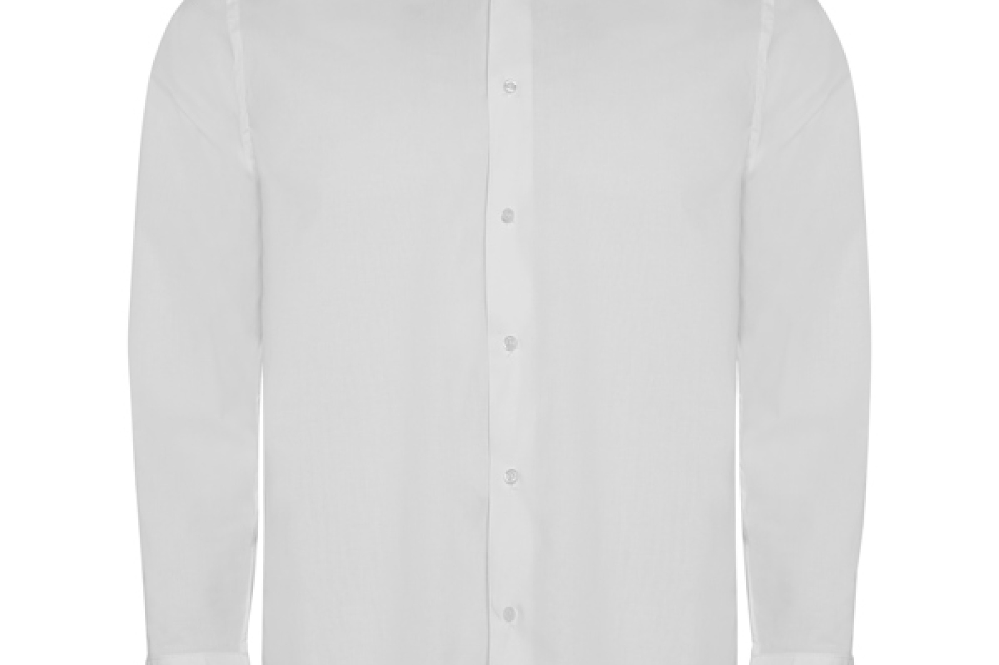 Camicia a maniche lunghe con tessuto elasticizzato. Collo intrecciato