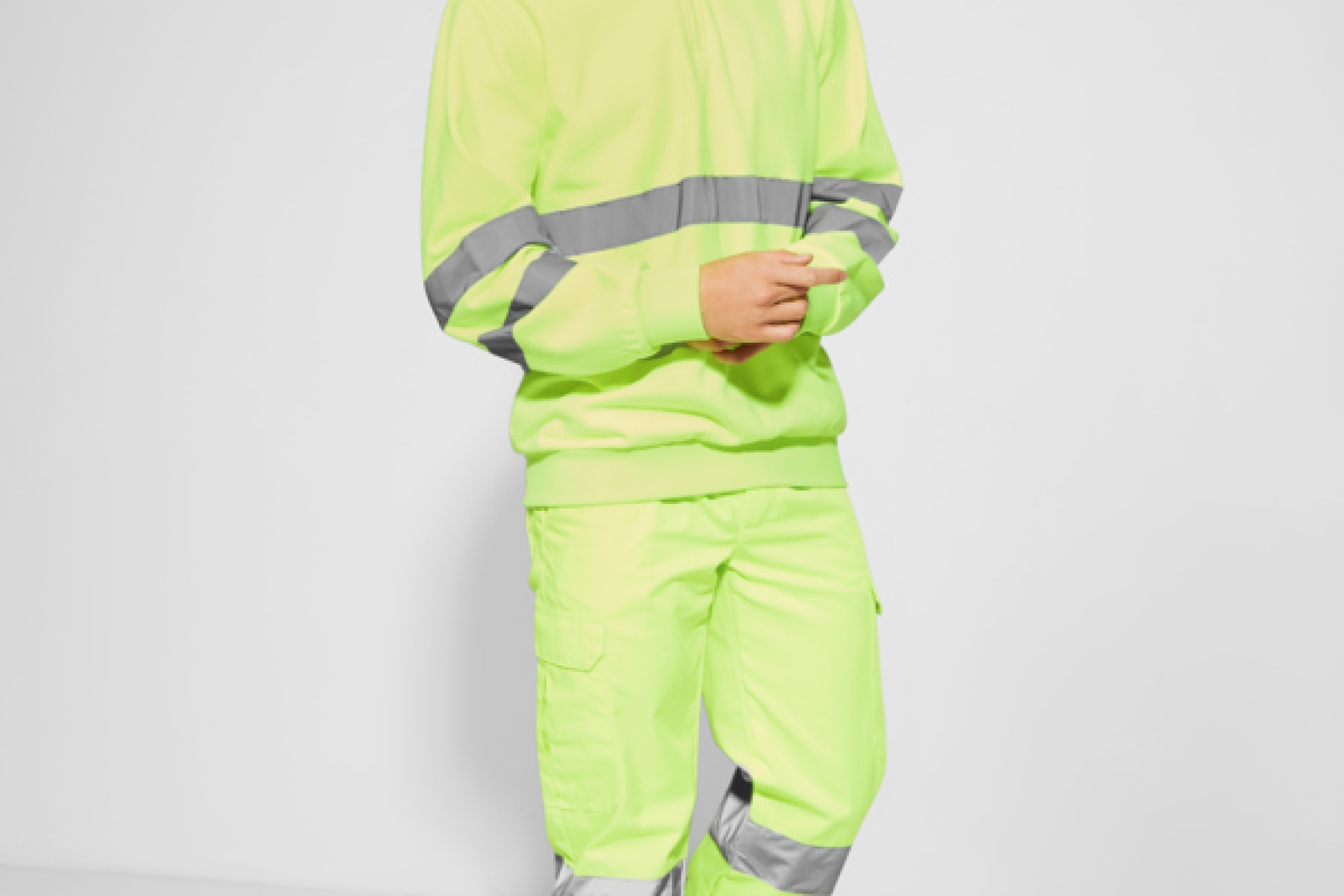 Pantaloni ad alta visibilità giallo fluor