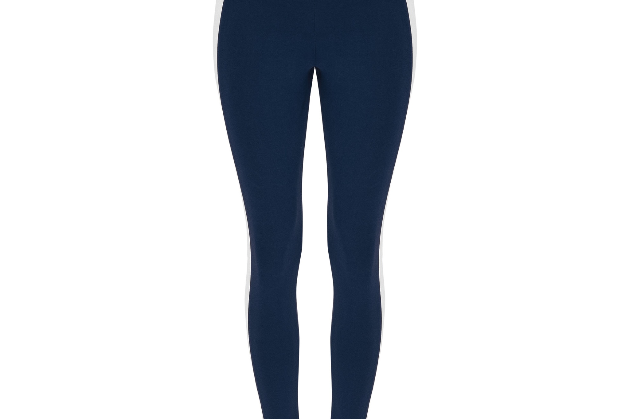 Leggins lungo sportivo da donna. Girovita elastico e pannelli in contrasto