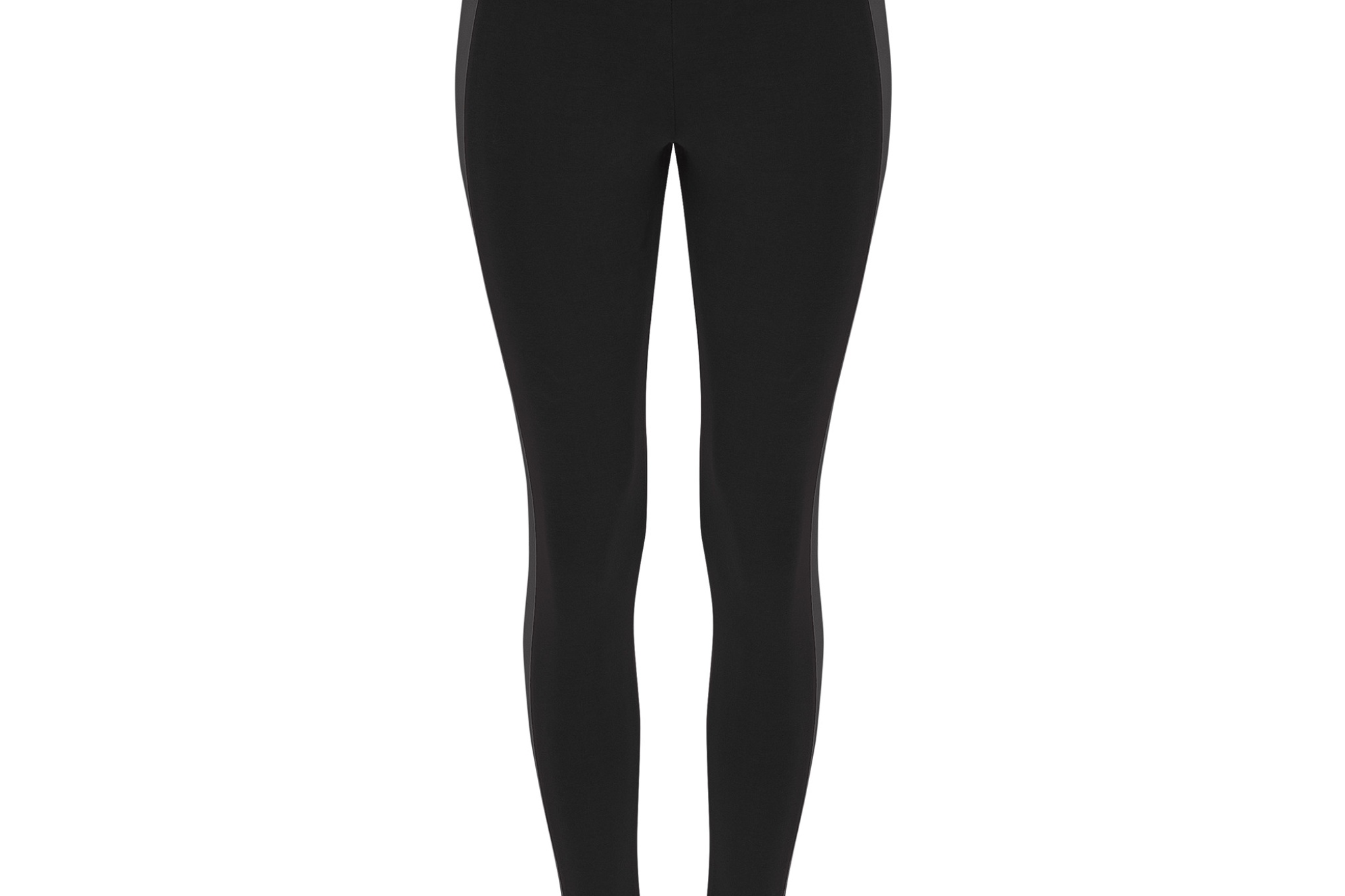 Leggins lungo sportivo da donna. Girovita elastico e pannelli in contrasto