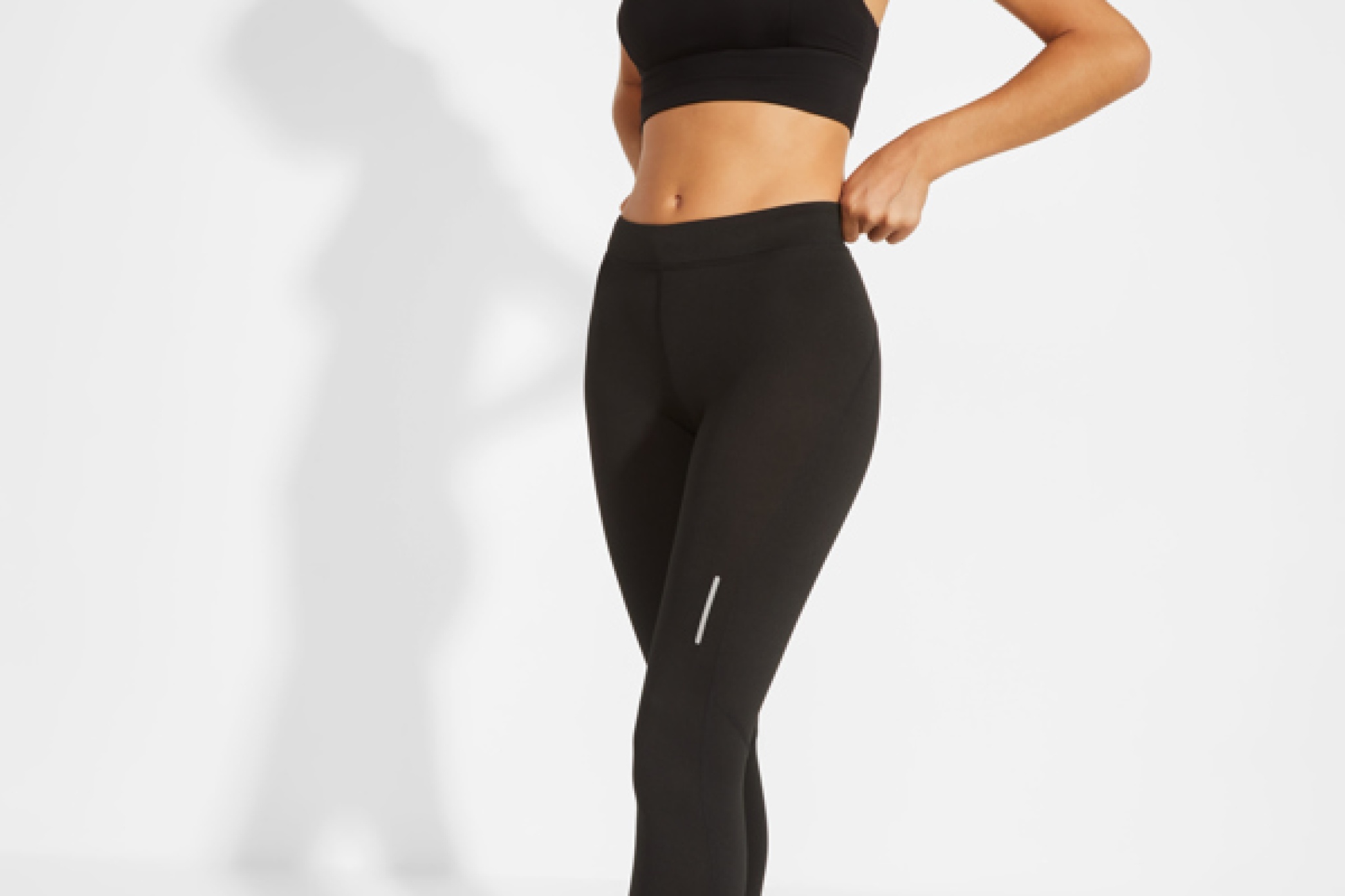 Leggins lungo tecnico per donna con girovita elastico e cordoncino interno