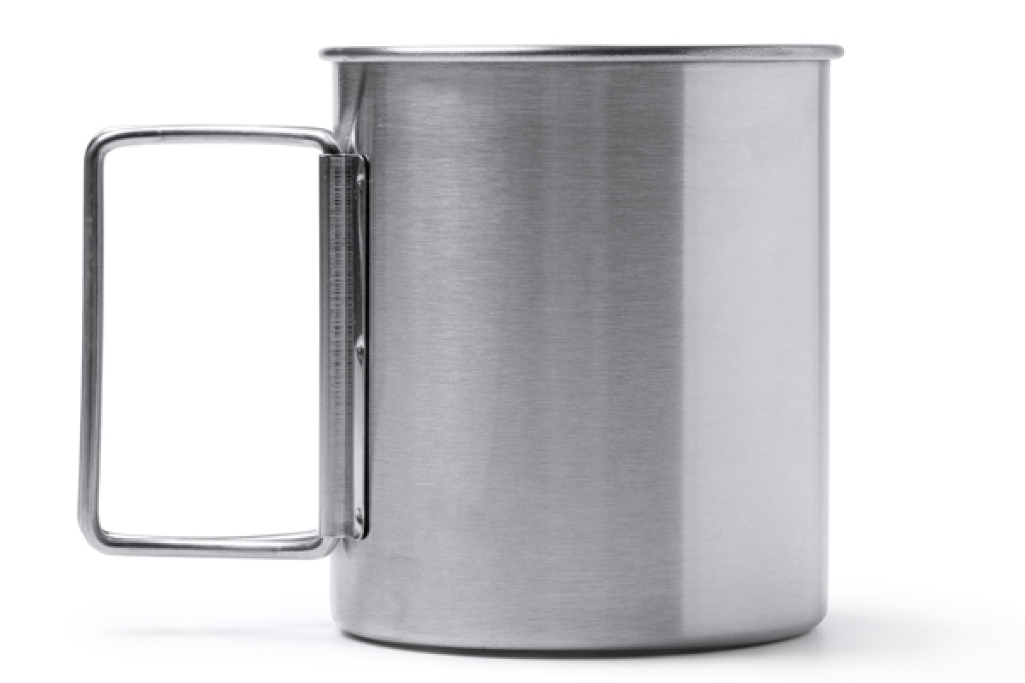 Tazza in acciaio inox con manici pieghevoli