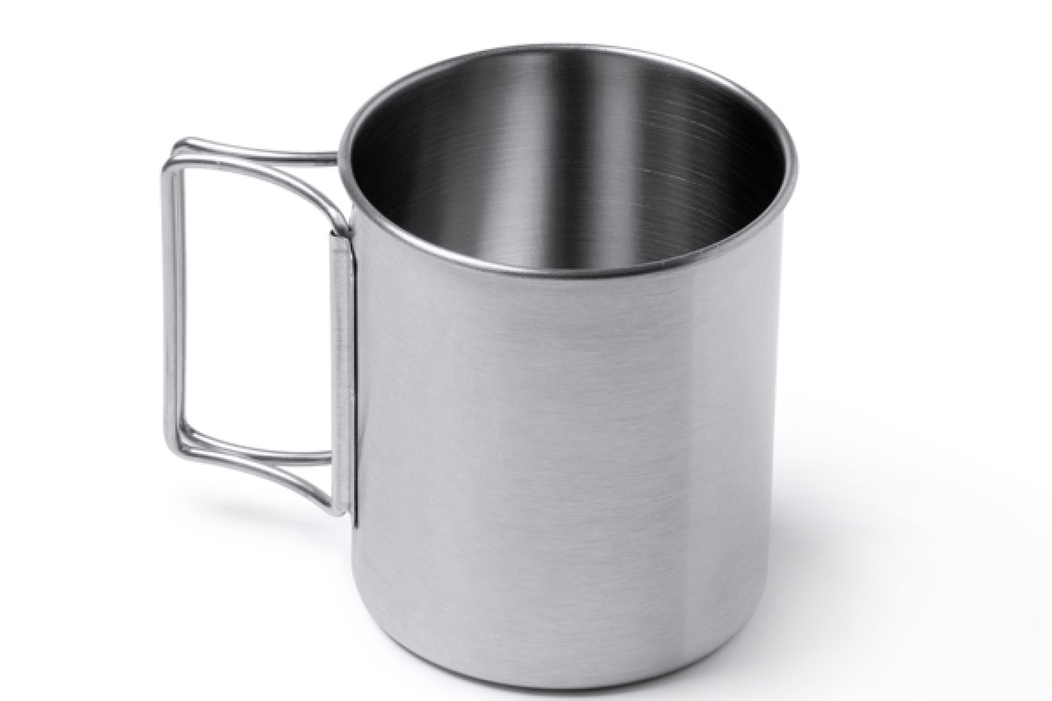 Tazza in acciaio inox con manici pieghevoli