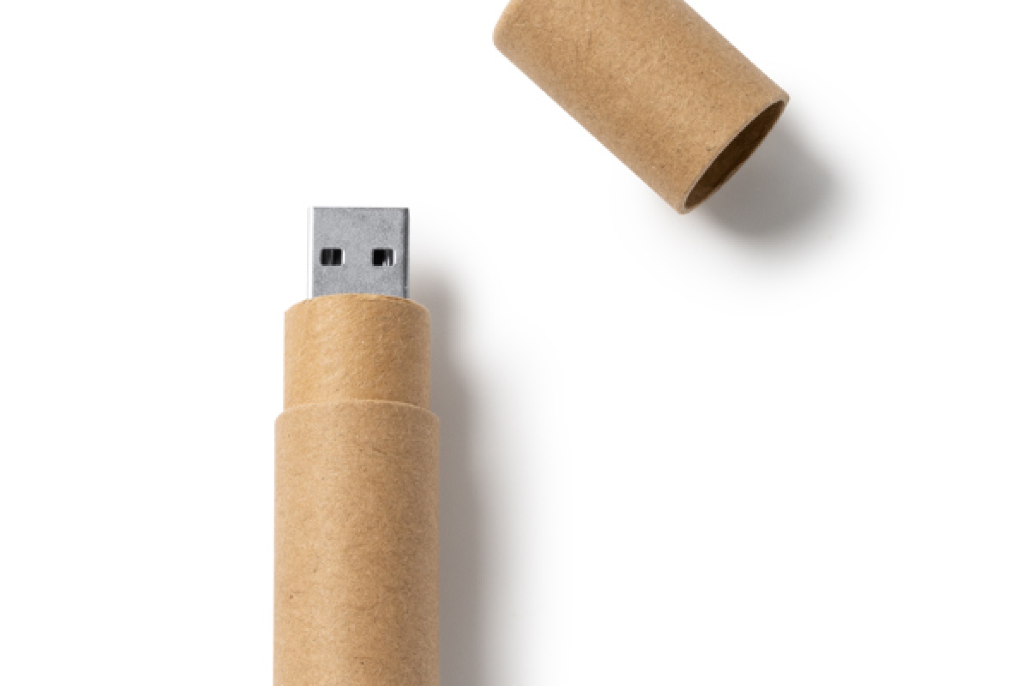 Chiavetta USB cilindrica in cartone riciclato