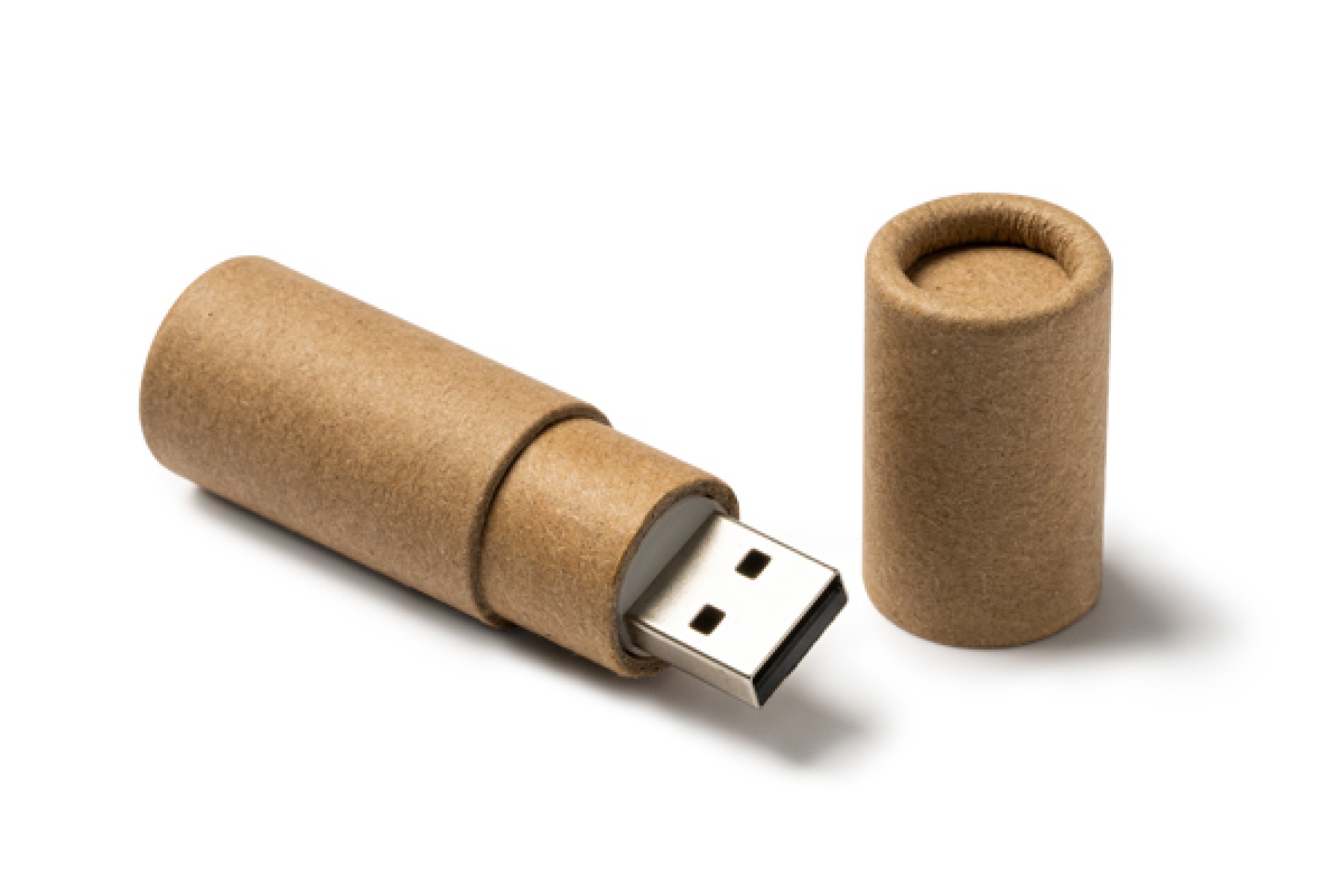 Chiavetta USB cilindrica in cartone riciclato