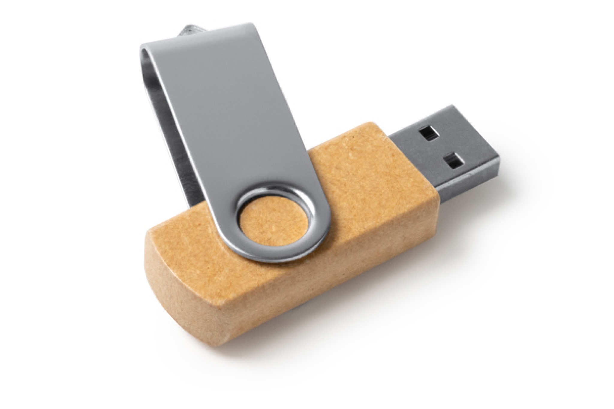 Chiavetta USB in cartone riciclato con clip girevole