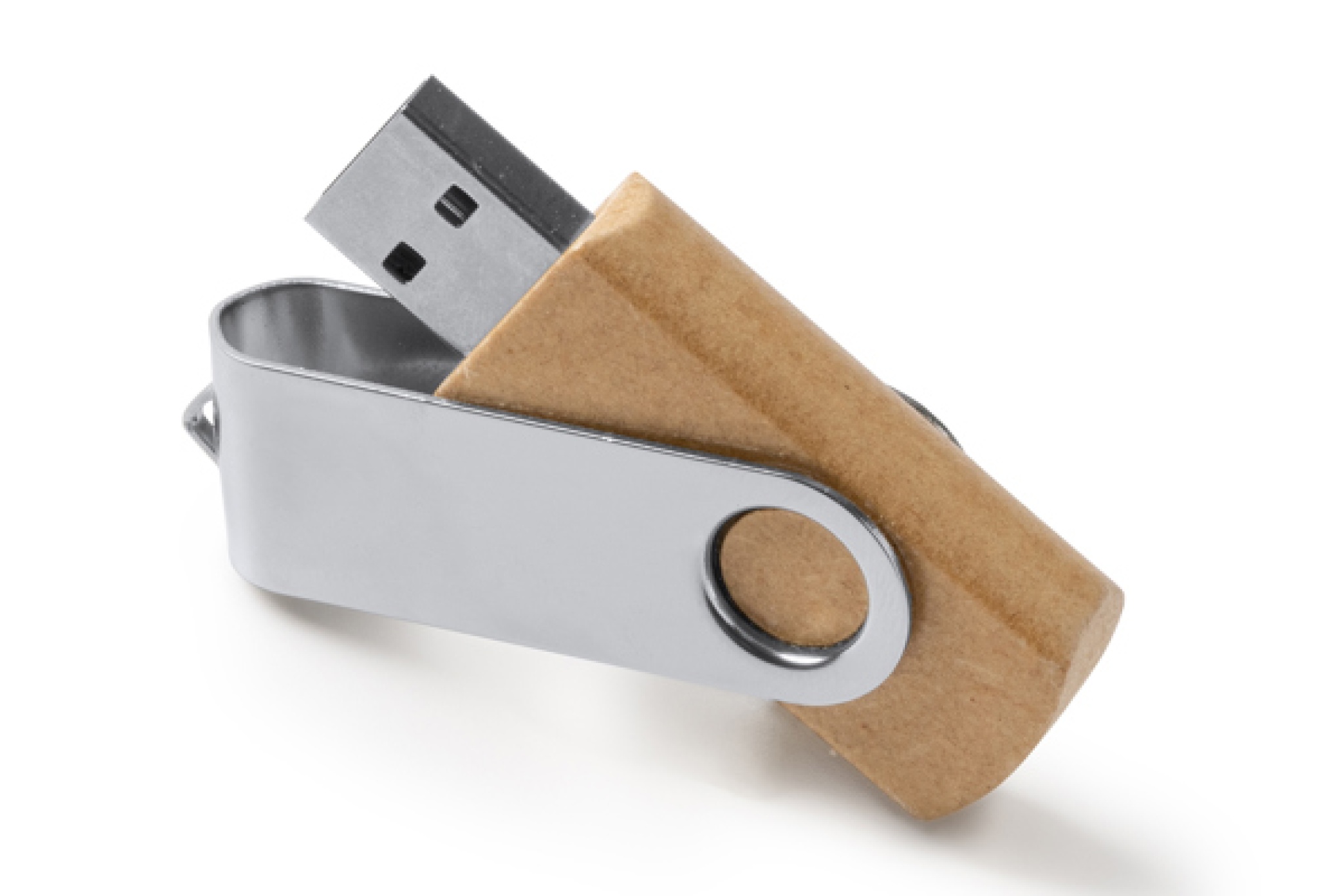 Chiavetta USB in cartone riciclato con clip girevole